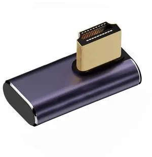 HDMI Male to HDMI 2.1 Female Vertical 90 Degree Left Down Angled Low Profile UHD Extension Adapter Support 8K 60hz HDTV HDMI Male to HDMI 2.1 Female Vertical 90 Degree Left Down Angled Low Profile UHD Extension Adapter Support 8K 60hz HDTV