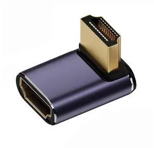 HDMI Male to HDMI 2.1 Female Vertical 90 Degree Up Angled Low Profile UHD Extension Adapter Support 8K 60hz HDTV HDMI Male to HDMI 2.1 Female Vertical 90 Degree Up Angled Low Profile UHD Extension Adapter Support 8K 60hz HDTV