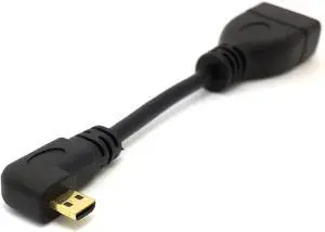 Left Angled 90 Degree Micro HDMI Male to HDMI Female Adapter 4K Cable 10cm Left Angled 90 Degree Micro HDMI Male to HDMI Female Adapter 4K Cable 10cm