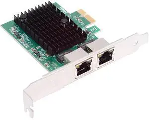 Dual Ports 2500Mbps 2.5Gbps to PCI-E PCI Express 1x GBE Gigabit 1000Mbps Ethernet Network LAN Cable Adapter for Desktop Motherboard Dual Ports 2500Mbps 2.5Gbps to PCI-E PCI Express 1x GBE Gigabit 1000Mbps Ethernet Network LAN Cable Adapter for Desktop Motherboard