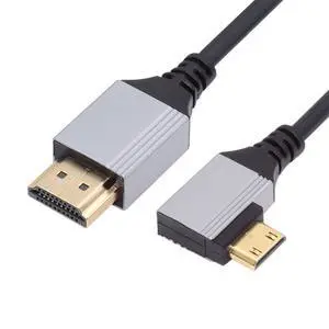 90 Degree Right Angled Mini HDMI 2.1 Ultra Thin HDTV Cable 8K 4K Hyper Super Flexible Slim Cord Type-A to Type-C for Camera HDTV 50cm 90 Degree Right Angled Mini HDMI 2.1 Ultra Thin HDTV Cable 8K 4K Hyper Super Flexible Slim Cord Type-A to Type-C for Camera HDTV 50cm