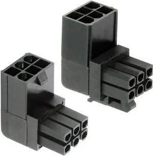 2pcs/lot ATX 6Pin Male to Female 90 Degree Up Down Angled Power Header Adapter for GPU Graphics Card 2pcs/lot ATX 6Pin Male to Female 90 Degree Up Down Angled Power Header Adapter for GPU Graphics Card