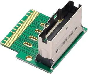 PCI-E Slimline SAS 4.0 SFF-8654 8i 74pin to SFF-8654 74pin Male to Female Extender Adapter Angled Test Tools PCI-E Slimline SAS 4.0 SFF-8654 8i 74pin to SFF-8654 74pin Male to Female Extender Adapter Angled Test Tools