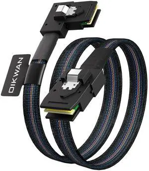 Internal Mini SAS to Right Angle SAS Cable, 2.5FT /0.75M, Compatible with RAID or PCI Express Controller Internal Mini SAS to Right Angle SAS Cable, 2.5FT /0.75M, Compatible with RAID or PCI Express Controller