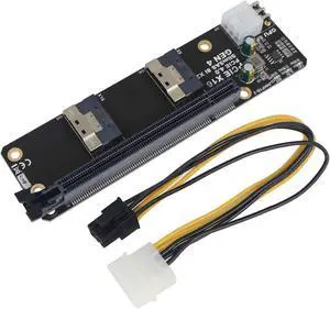 Adapter Card, 8i x2 to PCIe4.0 x16 Slot Adapter SFF8654 Riser Card GEN4 NVMe Network Adapter Card, 8i x2 to PCIe4.0 x16 Slot Adapter SFF8654 Riser Card GEN4 NVMe Network