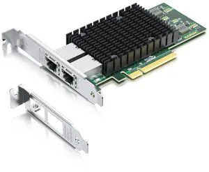 10Gb Dual RJ45 Port Network Card with X540 Controller, PCIe Ethernet LAN Adapter for Windows/Linux/ESX Servers, Compare to Intel X540-T2 10Gb Dual RJ45 Port Network Card with X540 Controller, PCIe Ethernet LAN Adapter for Windows/Linux/ESX Servers, Compare to Intel X540-T2