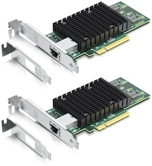 10Gb PCIe RJ45 NIC Network Card, Compare to Intel X540-T1, 2-Pack 10Gb PCIe RJ45 NIC Network Card, Compare to Intel X540-T1, 2-Pack
