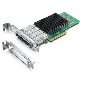 10Gb PCI-E NIC Network Card, Quad SFP+ Port, with Original Intel XL710-BM1 Controllers, PCI Express Ethernet LAN Adapter Support Windows Server/Linux/VMware ESXi, Compare to Intel X710-DA4 10Gb PCI-E NIC Network Card, Quad SFP+ Port, with Original Intel XL710-BM1 Controllers, PCI Express Ethernet LAN Adapter Support Windows Server/Linux/VMware ESXi, Compare to Intel X710-DA4
