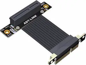 PCI Express 4.0 x4 Extension Riser Cable 90 180 Degree (15cm, R22SL-TL 4.0) PCI Express 4.0 x4 Extension Riser Cable 90 180 Degree (15cm, R22SL-TL 4.0)