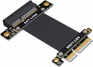 PCI Express 4.0 x4 Extension Riser Cable 90 180 Degree (15cm, R22SF 4.0) PCI Express 4.0 x4 Extension Riser Cable 90 180 Degree (15cm, R22SF 4.0)