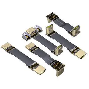 Shielded HD-to-HD V2.0 Built-in Extension Cable A Type 2K/144hz 4K/60Hz Computer Wire Standard Flat Ribbon Cable (20cm, A3-A4T(Male-Female)) Shielded HD-to-HD V2.0 Built-in Extension Cable A Type 2K/144hz 4K/60Hz Computer Wire Standard Flat Ribbon Cable (20cm, A3-A4T(Male-Female))
