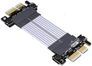 PCIe 4.0 x1 to x1 Jumper Cable Male to Male Tx to Rx Silver Plated Wire with Low Impedance (300mm, K11NS) PCIe 4.0 x1 to x1 Jumper Cable Male to Male Tx to Rx Silver Plated Wire with Low Impedance (300mm, K11NS)