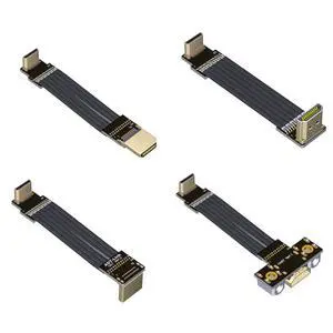 HDMI 2.1 Type-A Male to MINI Type-C Female Flat Cable for FPV Aerial Photography Gopro Camera (5cm, A7-C7(Male-Male)) HDMI 2.1 Type-A Male to MINI Type-C Female Flat Cable for FPV Aerial Photography Gopro Camera (5cm, A7-C7(Male-Male))