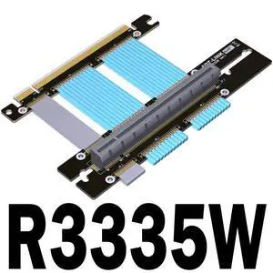 ADT-Link PCIe 4.0 x16 Riser Cable, EMI Shielded High-Speed Flexible Extender PCI Express Gen 4 for Graphics Card (White) (17cm, R3335W) ADT-Link PCIe 4.0 x16 Riser Cable, EMI Shielded High-Speed Flexible Extender PCI Express Gen 4 for Graphics Card (White) (17cm, R3335W)
