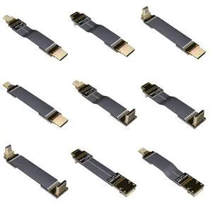 Shielded 2.0 mini HDMI C to Micro HDMI D Type 2K/144hz 4K/60Hz Computer Wire Standard Flat Ribbon Cable (5cm, C2-D1(Male-Male)) Shielded 2.0 mini HDMI C to Micro HDMI D Type 2K/144hz 4K/60Hz Computer Wire Standard Flat Ribbon Cable (5cm, C2-D1(Male-Male))