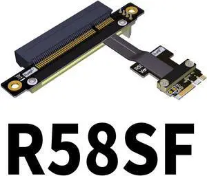 M.2_A.E. to PCIe x8 Extension Cables 180 Degree Splint Vertical (40cm, R58SF) M.2_A.E. to PCIe x8 Extension Cables 180 Degree Splint Vertical (40cm, R58SF)
