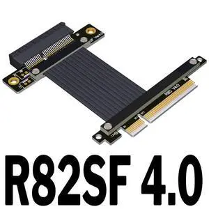PCI Express 4.0 x8 to x4 Extension Cable 90 180 Degree (60cm, R82SL 4.0) PCI Express 4.0 x8 to x4 Extension Cable 90 180 Degree (60cm, R82SL 4.0)