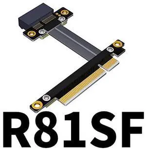 PCI Express 3.0 x8 to x1 Extension Cable 90 180 270 Degree (10cm, R81SL) PCI Express 3.0 x8 to x1 Extension Cable 90 180 270 Degree (10cm, R81SL)