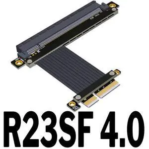 PCI Express 4.0 x4 to x16 Extension Flexible Flat Cable 90 180 Degree Support Length Customization(10cm, R23SF 4.0) PCI Express 4.0 x4 to x16 Extension Flexible Flat Cable 90 180 Degree Support Length Customization(10cm, R23SF 4.0)