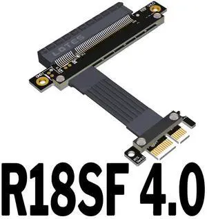 PCI-E 4.0 x1 to x8 Turn 180 Degree Splint Vertical Extension Cable (5cm, R18SF 4.0) PCI-E 4.0 x1 to x8 Turn 180 Degree Splint Vertical Extension Cable (5cm, R18SF 4.0)