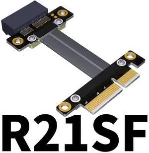 PCI Express 3.0 x4 to x1 Extension Cable 90 180 270 Degree (3cm, R21SL) PCI Express 3.0 x4 to x1 Extension Cable 90 180 270 Degree (3cm, R21SL)