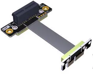 PCI-E x1 to x1 Turn 90 180 270 Degree Splint Vertical Extension Cables (25cm, R11SL) PCI-E x1 to x1 Turn 90 180 270 Degree Splint Vertical Extension Cables (25cm, R11SL)