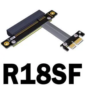 PCI-E 3.0 x1 to x 8 Extension Cable Gen 3.0 Flat Wire Riser Foldable (20cm, R18SF) PCI-E 3.0 x1 to x 8 Extension Cable Gen 3.0 Flat Wire Riser Foldable (20cm, R18SF)