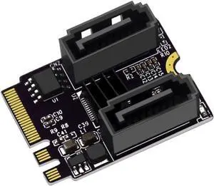 M.2 NGFF Key A+E to Dual SATA 3.0 Ports Adapter Extension Card Chipset JMB582(Only Fit A-Key or E-Key WiFi Port) M.2 NGFF Key A+E to Dual SATA 3.0 Ports Adapter Extension Card Chipset JMB582(Only Fit A-Key or E-Key WiFi Port)