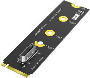 Oculink SFF-8611/8612 to M.2 NVMe M-Key Interface Adapter Card (90B Degree) Oculink SFF-8611/8612 to M.2 NVMe M-Key Interface Adapter Card (90B Degree)
