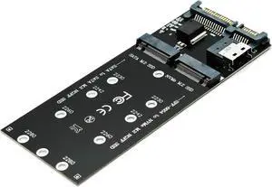 Combo M.2 NVMe SSD to SFF-8654 Slimline SAS(PCIe),NGFF to SATA Adapter Card (Not Support NVEM SSD to SATA or M.2SATA to SFF-8654) Combo M.2 NVMe SSD to SFF-8654 Slimline SAS(PCIe),NGFF to SATA Adapter Card (Not Support NVEM SSD to SATA or M.2SATA to SFF-8654)