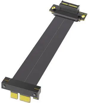 PCIe X1 4.0 Riser Cable,PCI-Express 1X Male to Female Extension Cable PCI-e Dual Angled Extender 20cms PCIe X1 4.0 Riser Cable,PCI-Express 1X Male to Female Extension Cable PCI-e Dual Angled Extender 20cms