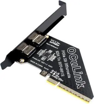 PCIe 4.0 8X to Dual Oculink 4I,PCIe Bifurcation x8 to x4x4 Split Oculink SFF-8611/8612 Adapter Card for eGPU Dock Mimi Pc PCIe 4.0 8X to Dual Oculink 4I,PCIe Bifurcation x8 to x4x4 Split Oculink SFF-8611/8612 Adapter Card for eGPU Dock Mimi Pc