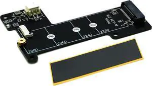 M.2 NVMe to PCIe 16pin FPC Adapter Card with Heatsink for Raspberry Pi 5 (Support 2230,2242,2280 SSD) M.2 NVMe to PCIe 16pin FPC Adapter Card with Heatsink for Raspberry Pi 5 (Support 2230,2242,2280 SSD)