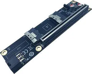 Slimline SAS SFF-8654 8i to PCIe 4.0,SFF8654 8i PCI-Express 16x Adapter with ATX 6pin Power Port for External Game GPU Graphics Card Slimline SAS SFF-8654 8i to PCIe 4.0,SFF8654 8i PCI-Express 16x Adapter with ATX 6pin Power Port for External Game GPU Graphics Card