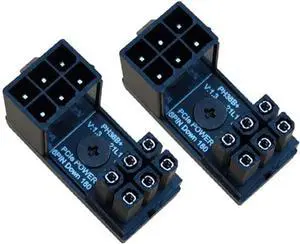 GPU PCIe ATX 6Pin Female to Male 180Degree Angled Power Adapter Connector for Desktops Graphics Card(2pcs Type B/Pack) GPU PCIe ATX 6Pin Female to Male 180Degree Angled Power Adapter Connector for Desktops Graphics Card(2pcs Type B/Pack)