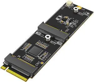 M.2 Key-M to Dual M.2 Adapter Card, Supports 2230 Key-E A/E Module/Key-M nVME SSD,Compatible with 7260,8260,9260 M.2 Key-M to Dual M.2 Adapter Card, Supports 2230 Key-E A/E Module/Key-M nVME SSD,Compatible with 7260,8260,9260