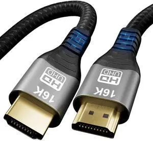 16K 10K 8K HDMI 2.2 Cable 3.3FT, 96Gbps Ultra High Speed HDMI Braided Cord, Support 16K@60Hz 8K@60Hz 4K@120Hz eARC HDCP 2.2&2.3 HDR10+ Dolby for PS5 PlayStatio5 Xbox Series X Apple TV 4K 16K 10K 8K HDMI 2.2 Cable 3.3FT, 96Gbps Ultra High Speed HDMI Braided Cord, Support 16K@60Hz 8K@60Hz 4K@120Hz eARC HDCP 2.2&2.3 HDR10+ Dolby for PS5 PlayStatio5 Xbox Series X Apple TV 4K
