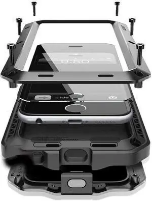 for iPhone 14 Pro Max Case,360 Full Body Protective Cover Heavy Duty Shockproof Tough Armour Aluminum Metal Case with Silicone Built-in Screen Protector for iPhone 14 Pro Max 6.7" - Black for iPhone 14 Pro Max Case,360 Full Body Protective Cover Heavy Duty Shockproof Tough Armour Aluminum Metal Case with Silicone Built-in Screen Protector for iPhone 14 Pro Max 6.7" - Black