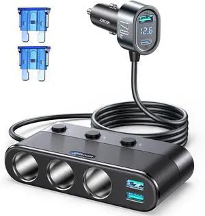 179W 7 in 1 Cigarette Lighter Splitter, PD30W Fast Charging Adapter for Car 179W 7 in 1 Cigarette Lighter Splitter, PD30W Fast Charging Adapter for Car