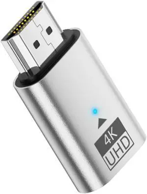Virtual Display Adapter 4K HDMI 1.4 Male to Female Extension DDC EDID Dummy Plug Headless Ghost Emulator HDTV Compatible with Remote Desktop Laptop Silver (4K@60Hz) Virtual Display Adapter 4K HDMI 1.4 Male to Female Extension DDC EDID Dummy Plug Headless Ghost Emulator HDTV Compatible with Remote Desktop Laptop Silver (4K@60Hz)