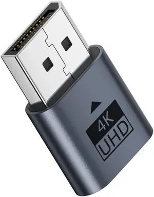 DP Virtual Display Adapter Displayport Dummy Plug Headless Ghost Emulator with LED Light Blue Compatible with Remote Desktop Laptop Server NAS (4K@17hz) DP Virtual Display Adapter Displayport Dummy Plug Headless Ghost Emulator with LED Light Blue Compatible with Remote Desktop Laptop Server NAS (4K@17hz)