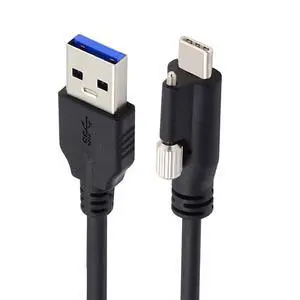 Vision Cable USB3.1 Type-C USB-C Single Screw Locking to Type-A USB3.0 Data 10Gbps Power Cord Compatible with VR Industrial Camera Phone FPV Computer (3.0m) Vision Cable USB3.1 Type-C USB-C Single Screw Locking to Type-A USB3.0 Data 10Gbps Power Cord Compatible with VR Industrial Camera Phone FPV Computer (3.0m)