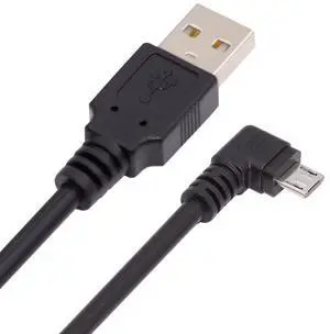 Right Angle 90 Degree Micro USB Type-B 5Pin to USB 2.0 Type-A Data 480Mbps Charge Cable Compatible with Computer Phone Tablet Camera (0.6ft/20cm) Right Angle 90 Degree Micro USB Type-B 5Pin to USB 2.0 Type-A Data 480Mbps Charge Cable Compatible with Computer Phone Tablet Camera (0.6ft/20cm)
