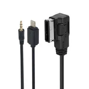 Media Port in AMI MDI to 8-pin Male & 3.5mm Audio AUX Adapter Power Cable 30cm Compatible with 3G MMI System Car VW Audi Serial 2014 A4 A6 Q5 Q7 Media Port in AMI MDI to 8-pin Male & 3.5mm Audio AUX Adapter Power Cable 30cm Compatible with 3G MMI System Car VW Audi Serial 2014 A4 A6 Q5 Q7