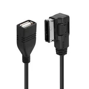 Media Port in AMI MDI to USB 2.0 Type-A Female AUX Flash Drive Adapter Cable 30cm Compatible with 3G MMI System Car VW Audi Serial 2014 A4 A6 Q5 Q7 Media Port in AMI MDI to USB 2.0 Type-A Female AUX Flash Drive Adapter Cable 30cm Compatible with 3G MMI System Car VW Audi Serial 2014 A4 A6 Q5 Q7