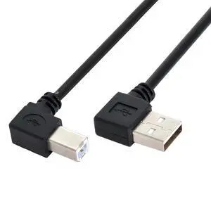 Right Angled USB 2.0 Type-A Male to Type-B USB Male Right Angled 90 Degree Connector Compatible withDisk Printer Scanner Cable 100cm Right Angled USB 2.0 Type-A Male to Type-B USB Male Right Angled 90 Degree Connector Compatible withDisk Printer Scanner Cable 100cm