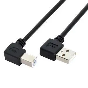 Left Angled USB 2.0 Type-A Male to Type-B USB Male Right Angled 90 Degree Connector Compatible withDisk Printer Scanner Cable 50cm Left Angled USB 2.0 Type-A Male to Type-B USB Male Right Angled 90 Degree Connector Compatible withDisk Printer Scanner Cable 50cm