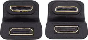 2PCS/Lot Up & Down Angled 360 Degree Opposite U Shape Back Angled Mini HDMI 1.4 Type-C Male to Mini Female Type-C Extension Adapter Converter (Pitch=11mm) 2PCS/Lot Up & Down Angled 360 Degree Opposite U Shape Back Angled Mini HDMI 1.4 Type-C Male to Mini Female Type-C Extension Adapter Converter (Pitch=11mm)