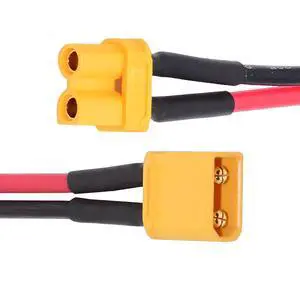 XT30 Power Connector Male to Female 18AWG Extension Cable High Current Compatible with RC Battery Quadcopter Multirotor Portable Charge Station Solar Panel (50cm) XT30 Power Connector Male to Female 18AWG Extension Cable High Current Compatible with RC Battery Quadcopter Multirotor Portable Charge Station Solar Panel (50cm)