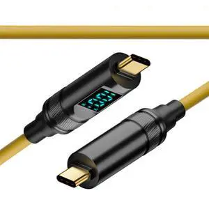 Smart LED Display USB-C USB4 Cable 20Gbps Data 100W Power 8K Video Compatible with Laptop Disk Phone Type-C Male to Male Cable (1.0m) Smart LED Display USB-C USB4 Cable 20Gbps Data 100W Power 8K Video Compatible with Laptop Disk Phone Type-C Male to Male Cable (1.0m)
